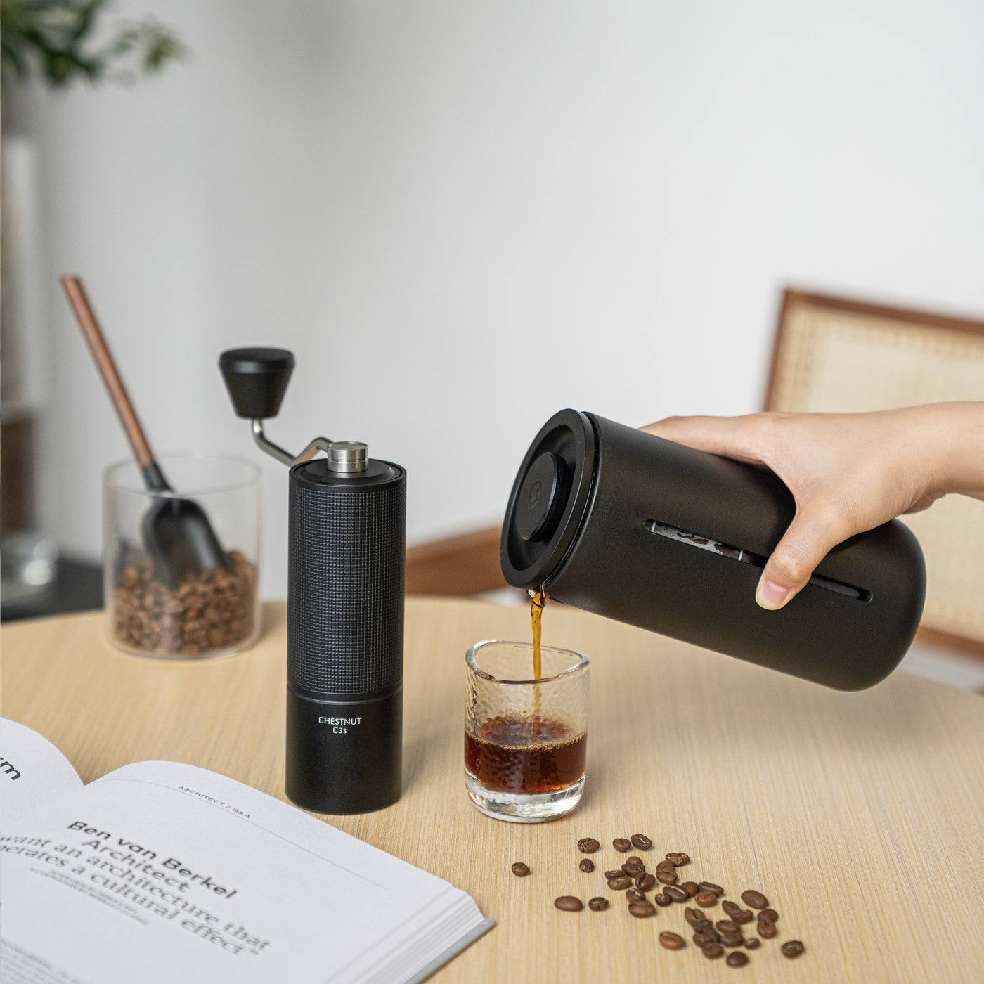 TIMEMORE French Press Kit （C3S Grinder + U French Press）フレンチプレスセット